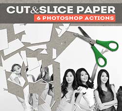 极品PS动作－剪纸切纸：Cut and Slice Paper Photoshop Actions